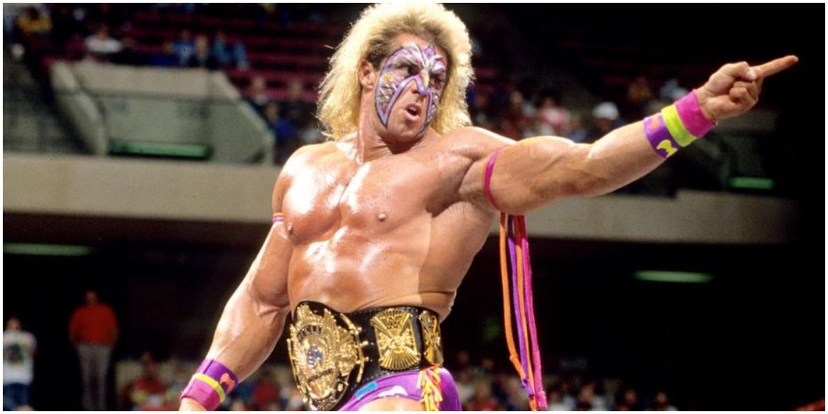 The Ultimate Warrior pointing