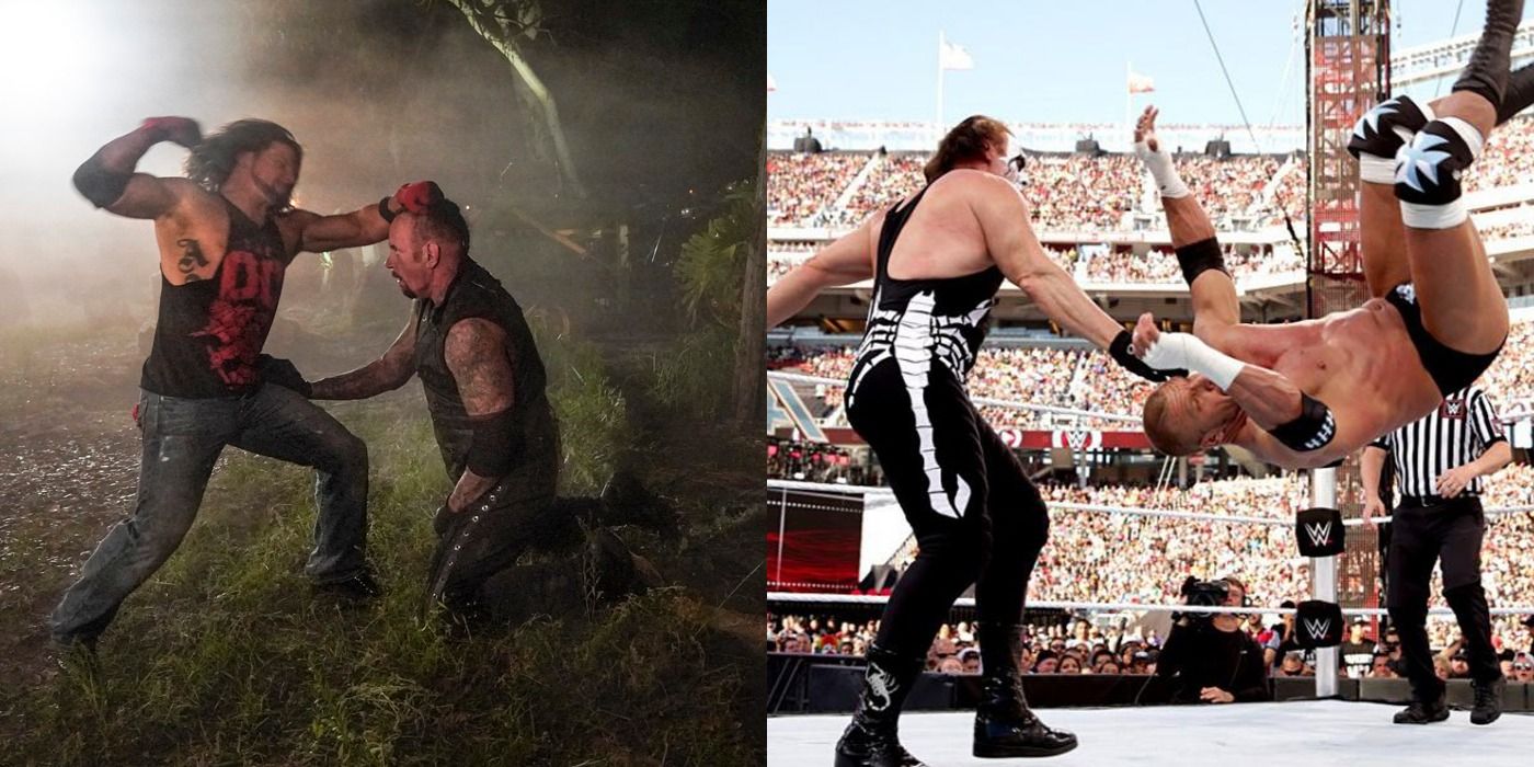 Undertaker vs AJ Styles and Sting vs. Triple H at WrestleMania.