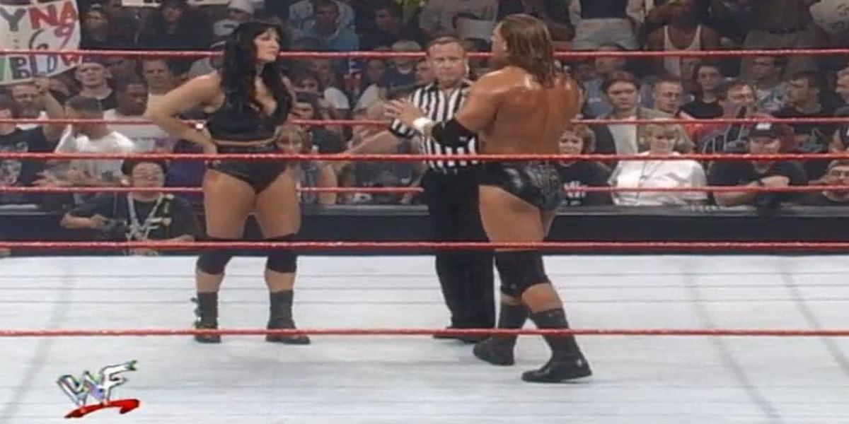Chyna vs Triple H Fight  WWE Intergender Match 