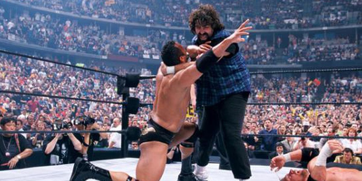 Triple H v The Rock v Big Show v Mick Foley WrestleMania 16 Cropped