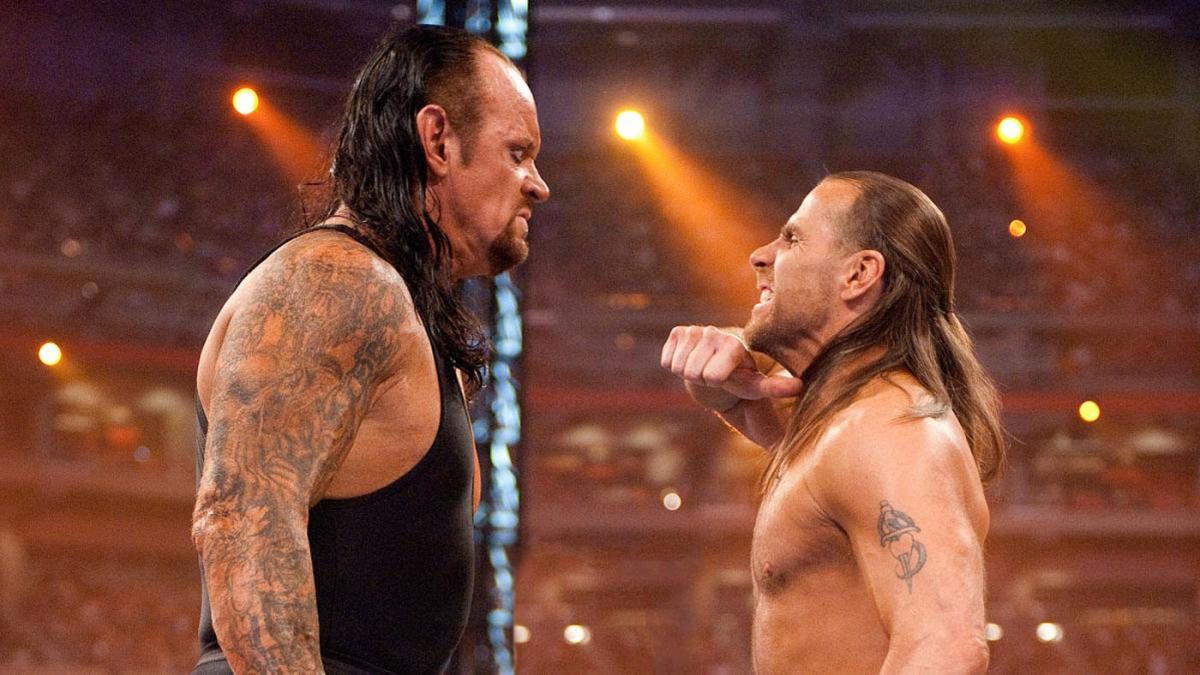 Shawn Michaels stares down The Undertaker