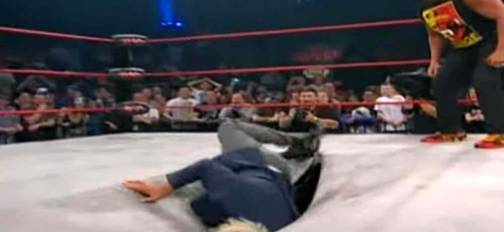 TNA Destination X 2010: Ric Flair falls into a hole