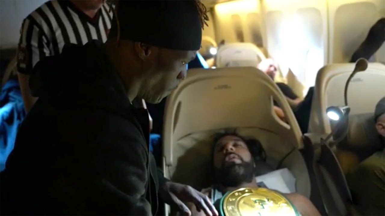 R-Truth pins Jinder Mahal on a plane for the 24/7 Title