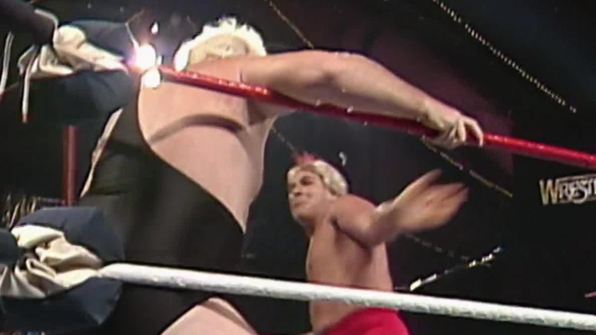 WWE The Red Rooster Throwing A Punch At Bobby Heenan