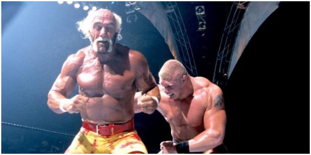 Lesnar vs Hogan smackdown