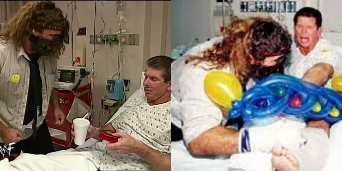 Mick Foley visits Vince McMahon in hospital