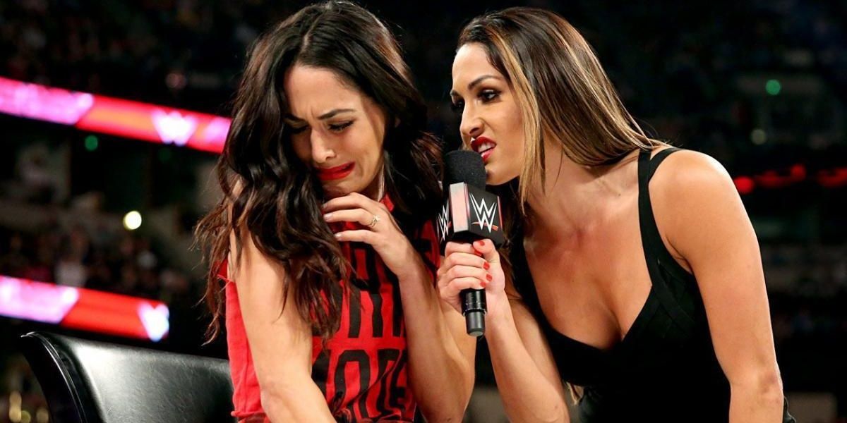 Nikki Bella cuts a promo to Brie Bella
