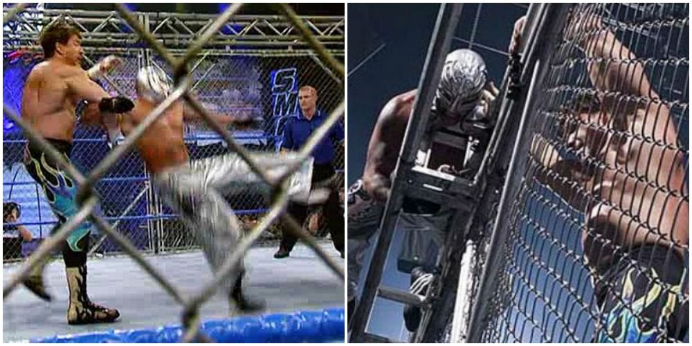 Rey Mysterio vs Eddie Guerrero steel cage