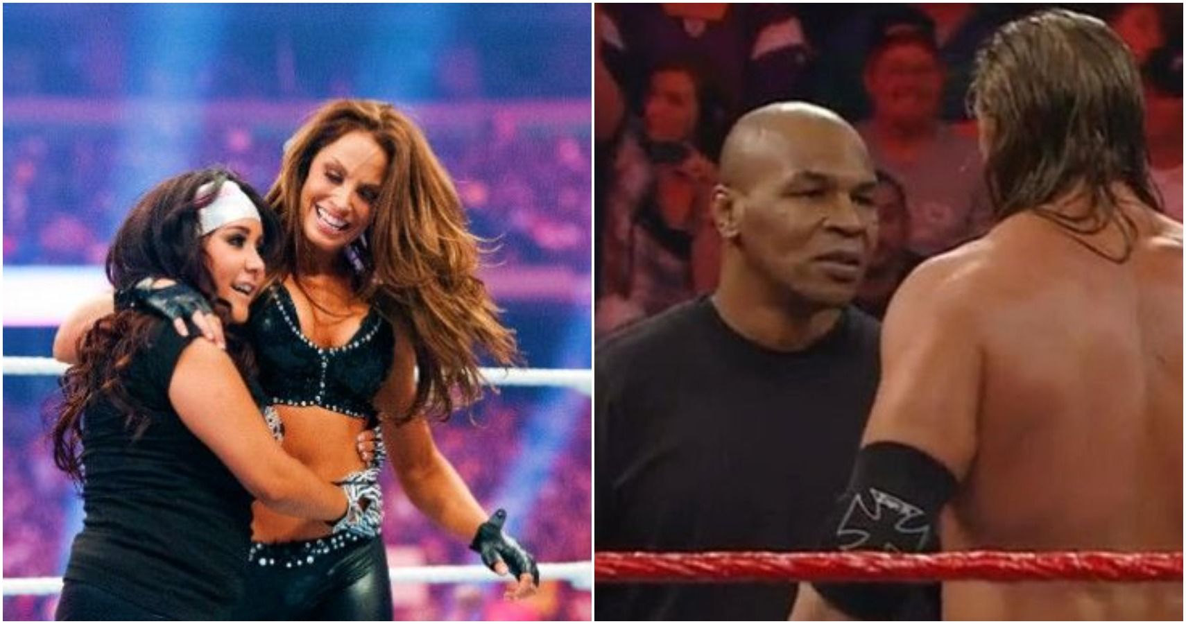 Snooki and Trish Stratus and Mike Tyson and Triple H