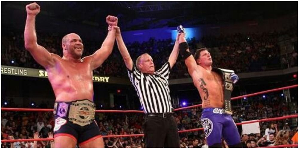 AJ Styles & Kurt Angle tag team champions