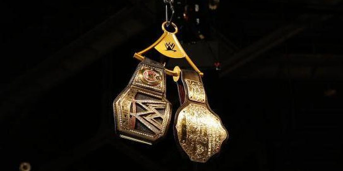 WWE and World Heavyweight Championship belts
