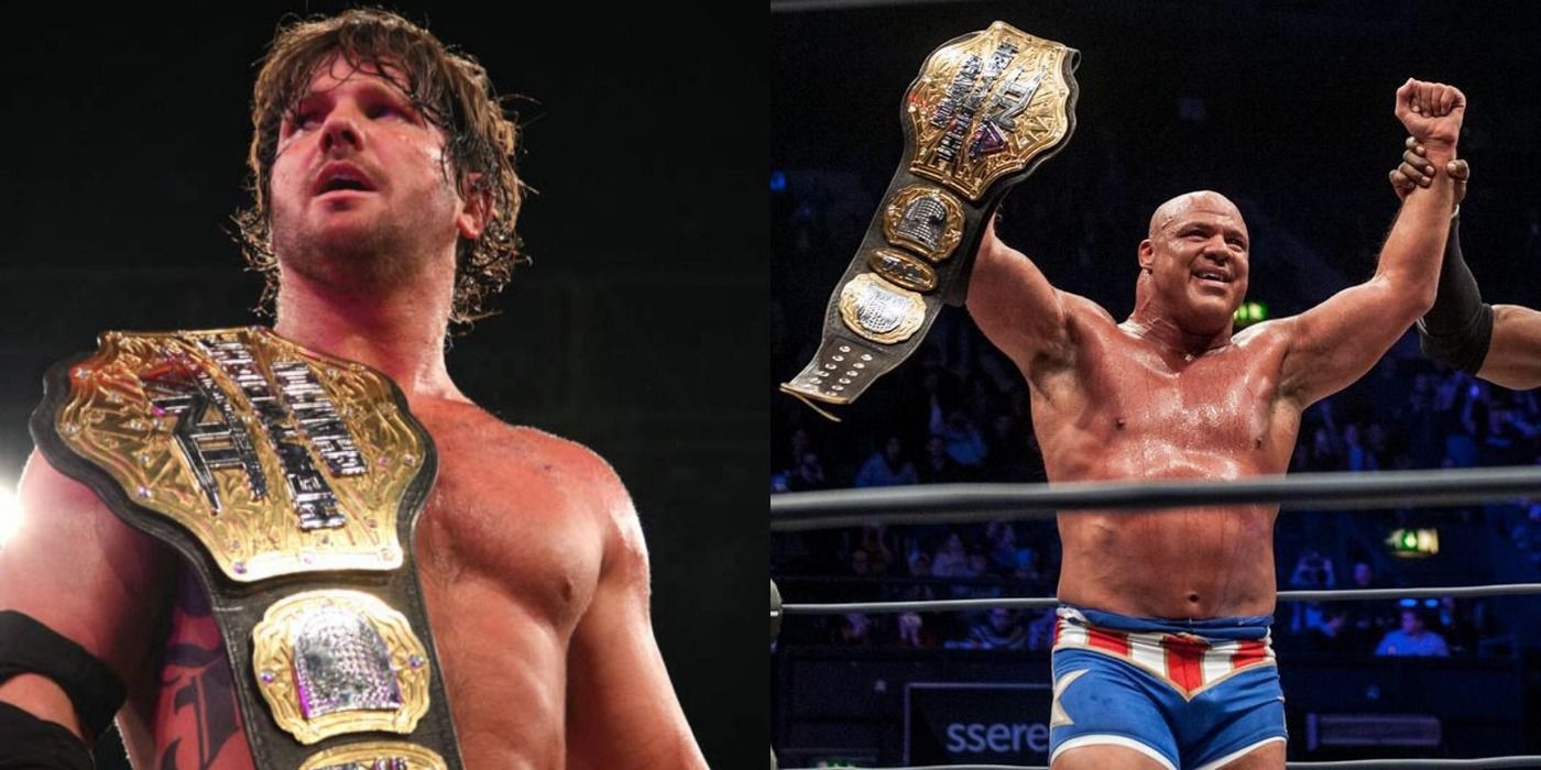 AJ Styles and Kurt Angle as TNA Champions