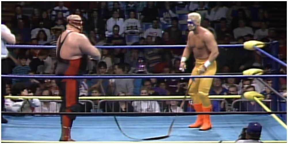 Vader vs Sting strap match