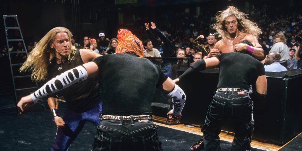 Edge and Christian vs the Hardy Boyz