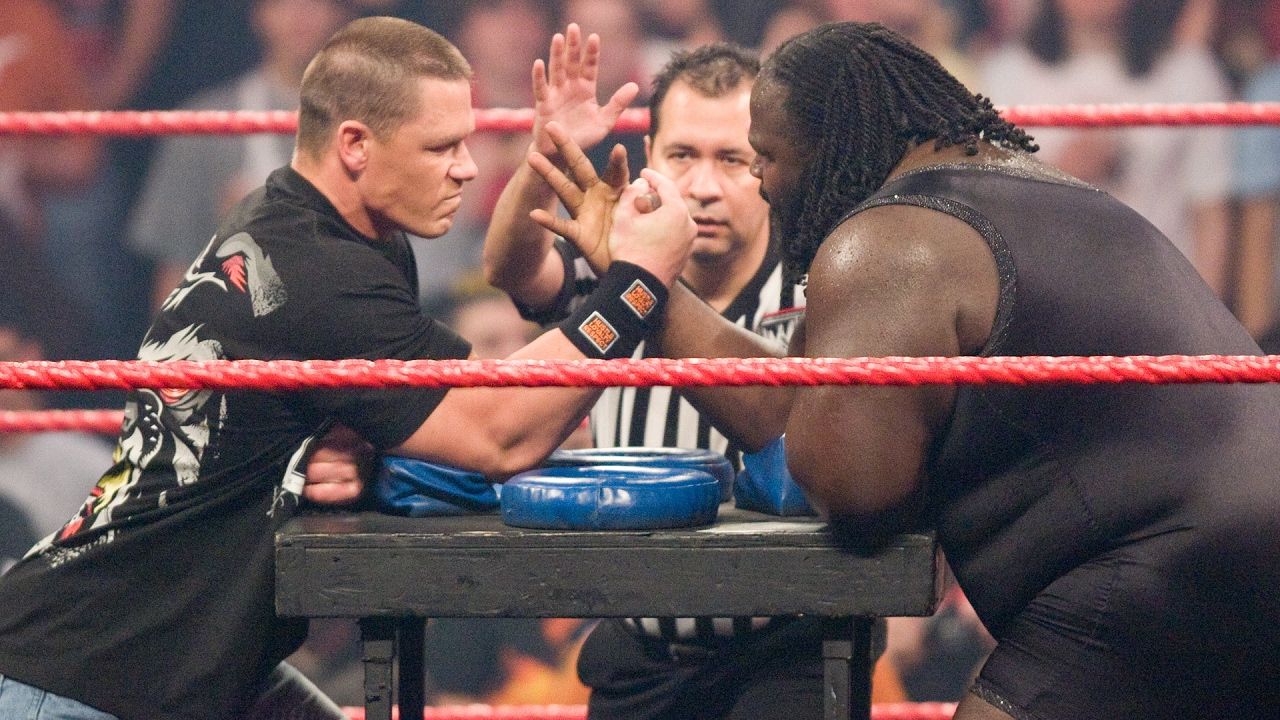 John Cena Arm Wrestles Mark Henry