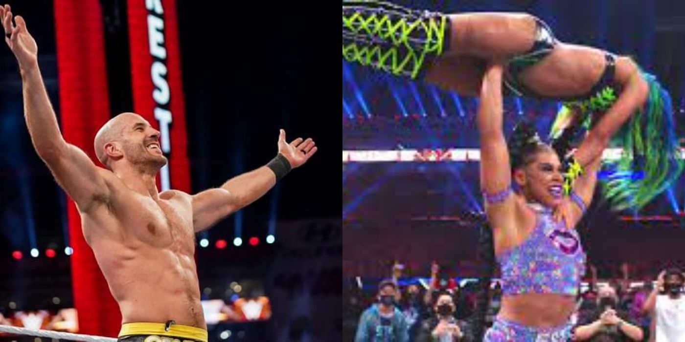 Cesaro Bianca Belair Sasha Banks WrestleMania 37