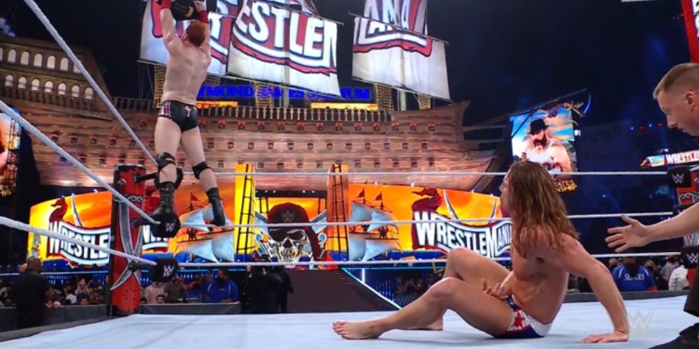 Sheamus Beats Riddle WrestleMania 37