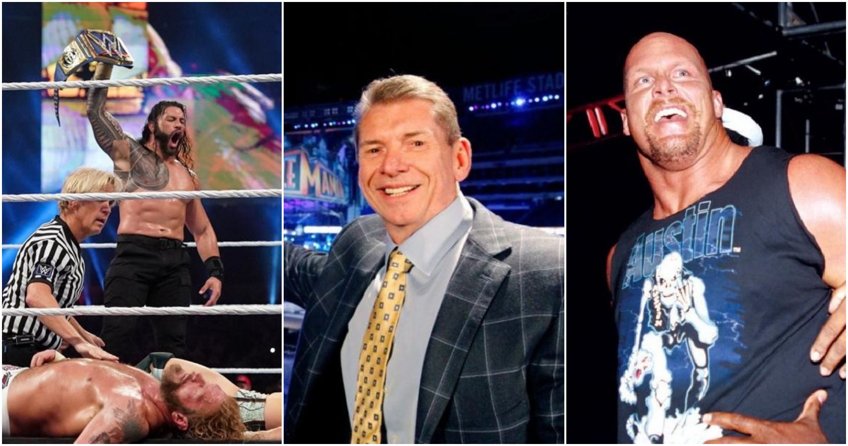 Roman Reigns, Vince McMahon, Steve Austin