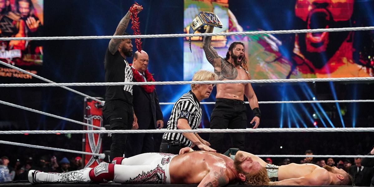 Roman Reigns beats Edge and Daniel Bryan