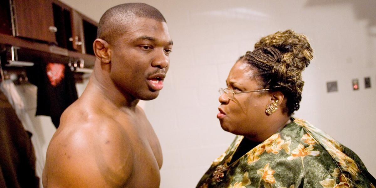 Shelton Benjamin and his &quot;mother&quot;