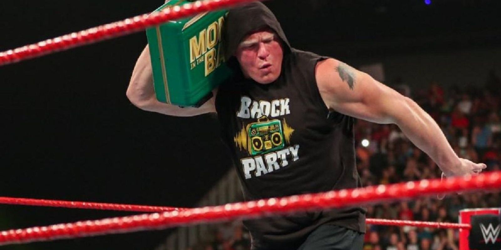 Brock Lesnar dancing with Money In The Bank
