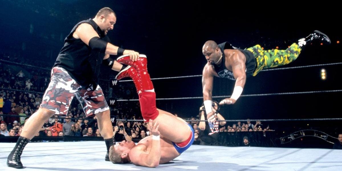 Dudley Boyz v Storm &amp; Regal Royal Rumble 2003