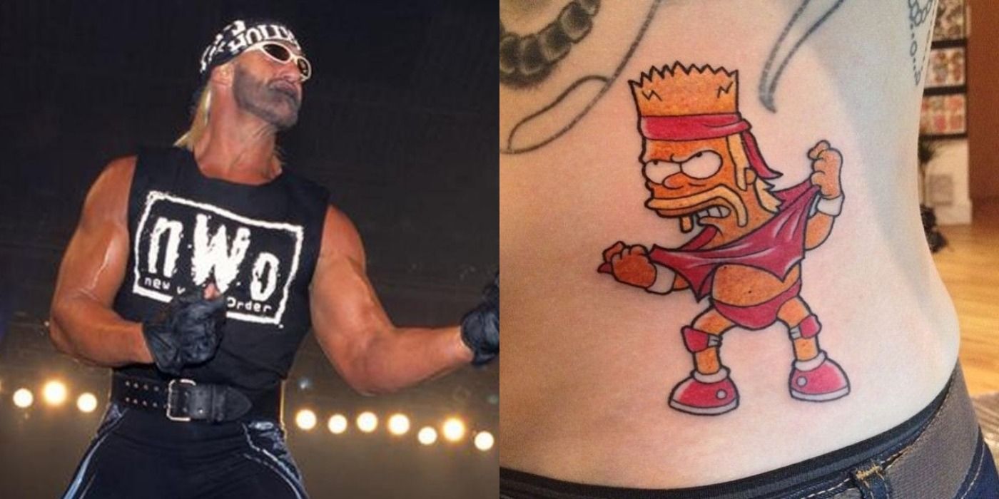Hulk Hogan and Bart Simpson tattoo