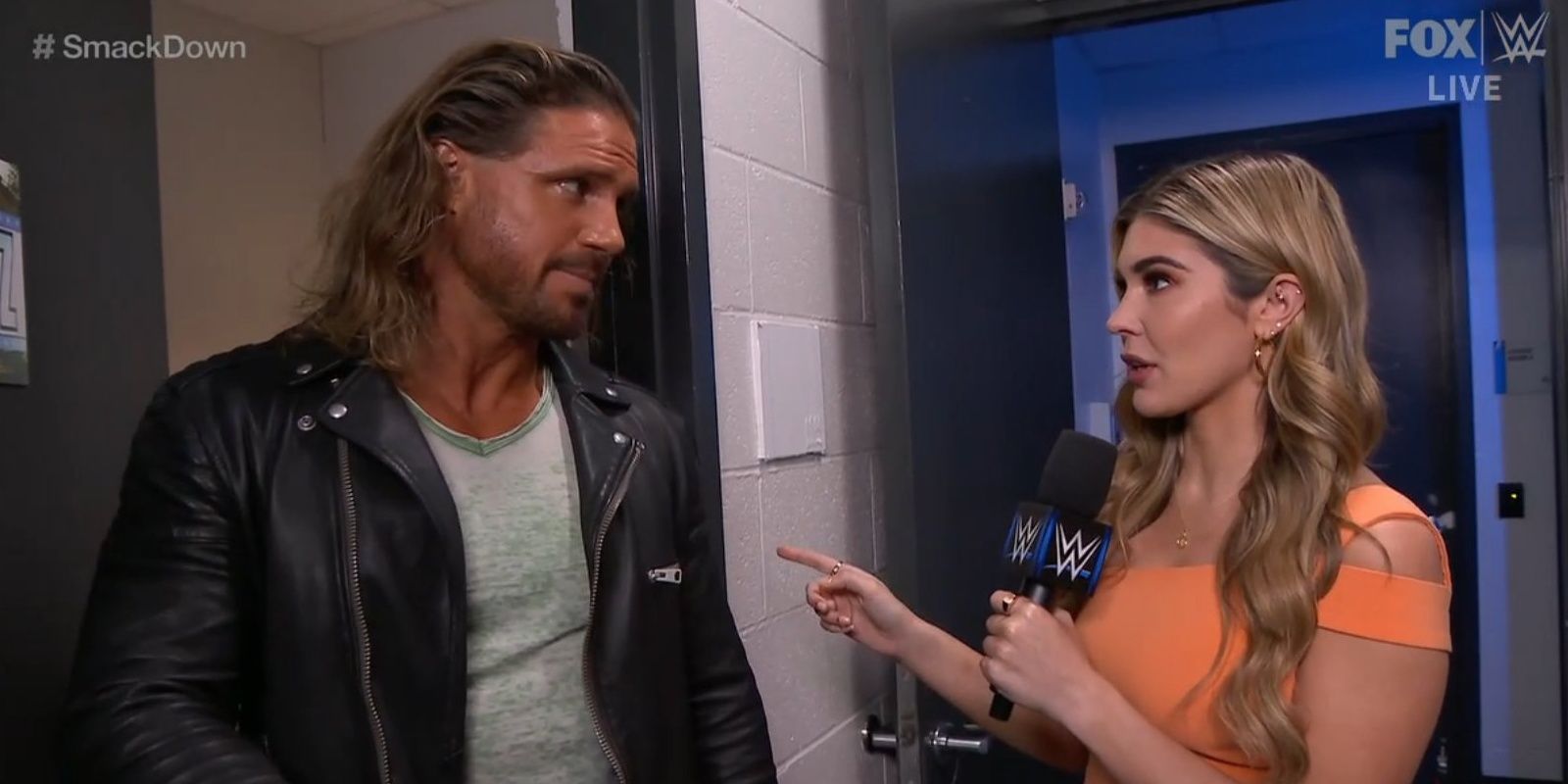 John Morrison being interviewed by Cathy Kelley