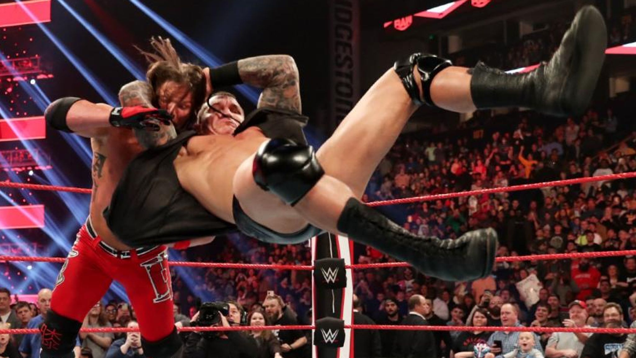 Randy Orton RKOs AJ Styles