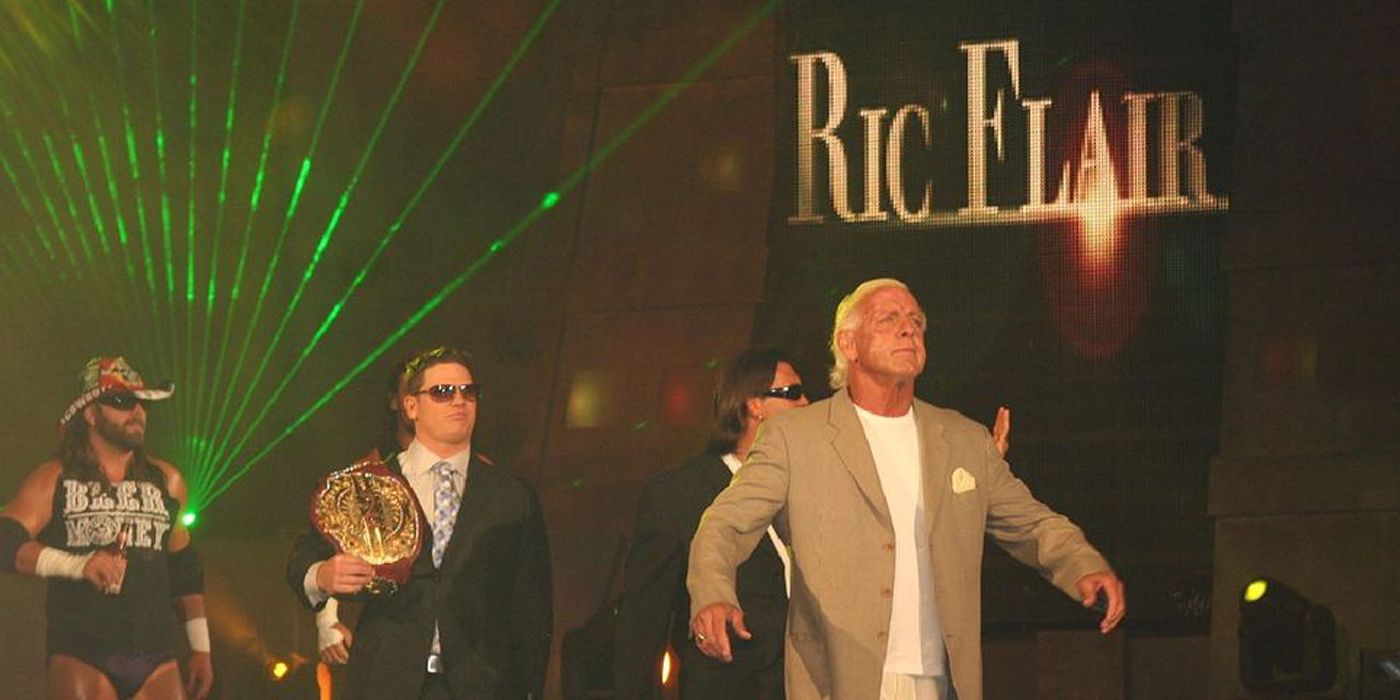 Ric Flair leads out Fortune.