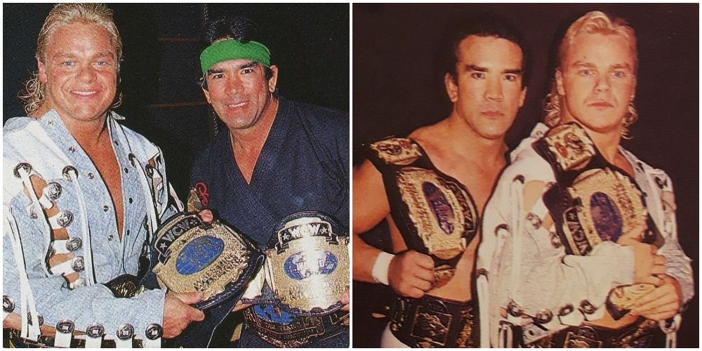 Ricky Steamboat and Shane Douglas
