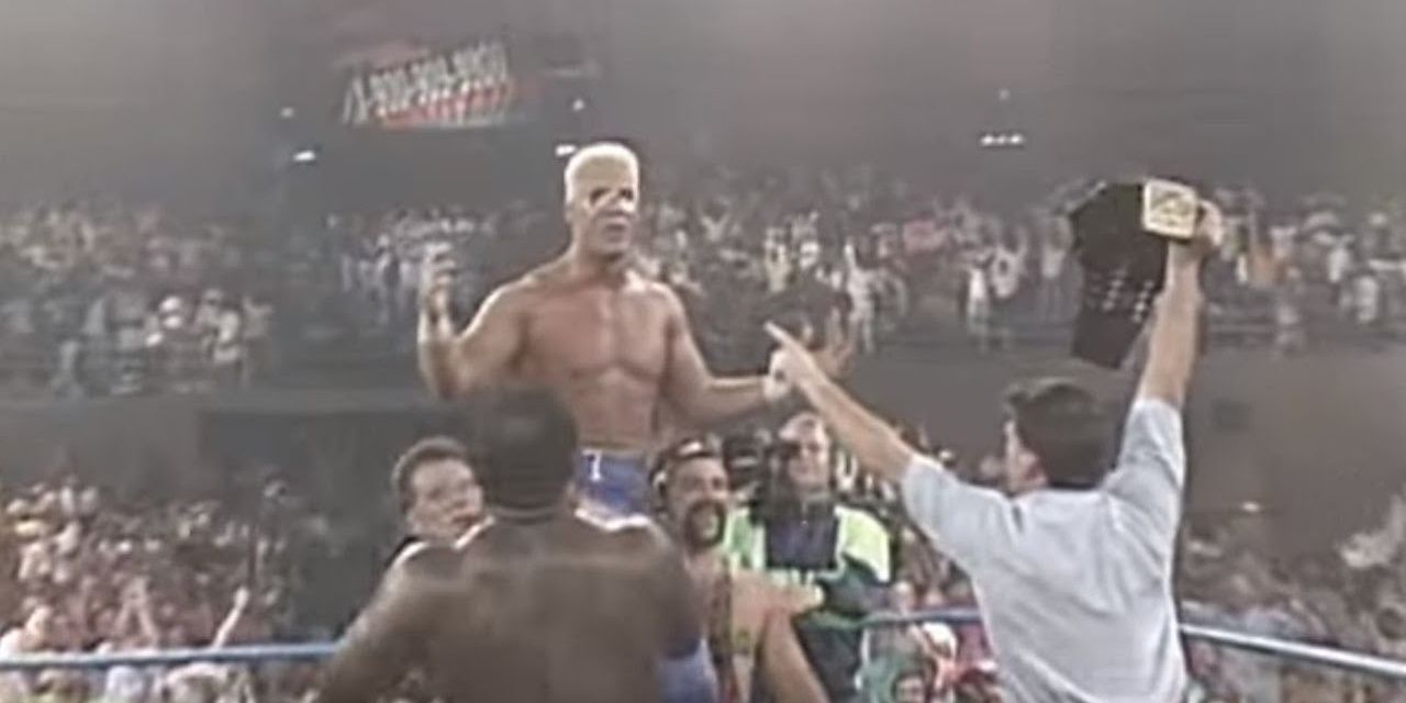 Sting defeats Ric Flair