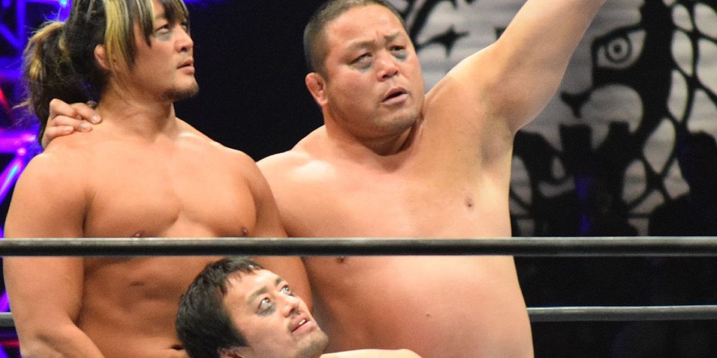 Taguchi Japan posing in the ring.
