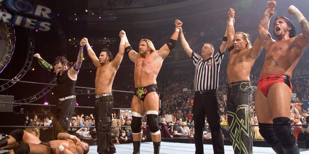 Team DX celebrate at Survivor Series 2006