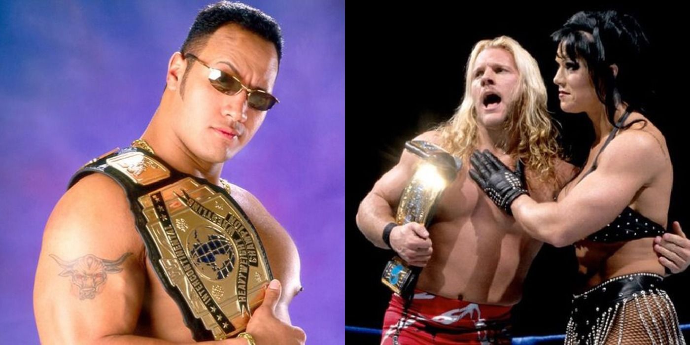 The Rock and Chris Jericho as IC Champions.