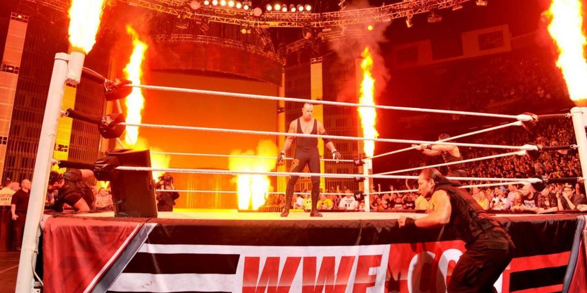 The Shield Interuppting The Undertaker
