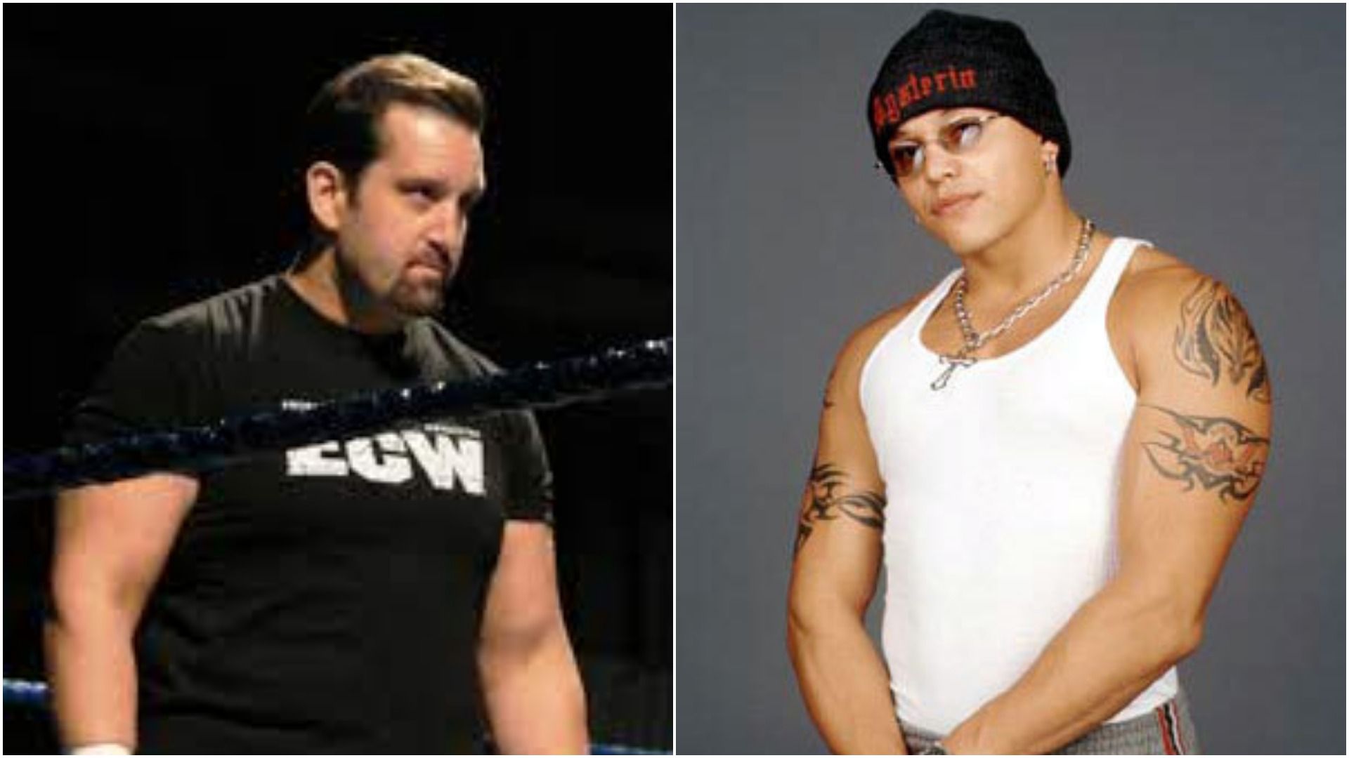 Collage featuring Tommy Dreamer (left) and Rey Mysterio (right)