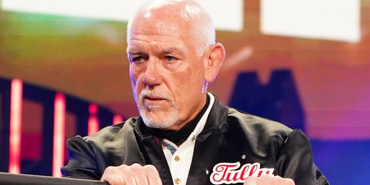 Tully Blanchard on the ring apron in AEW