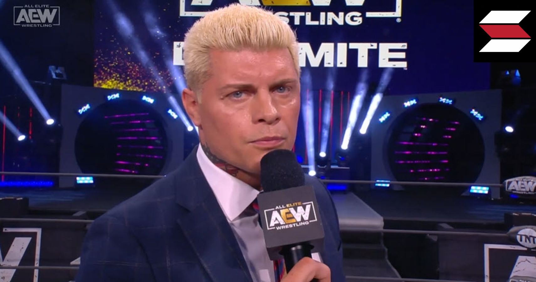 AEW star Cody Rhodes cutting a promo during his feud with Anthony Ogogo on the May 12, 2020 edition of Dynamite