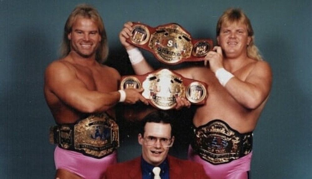 The Midnight Express (Bobby Eaton and Stan Lane) with Jim Cornette