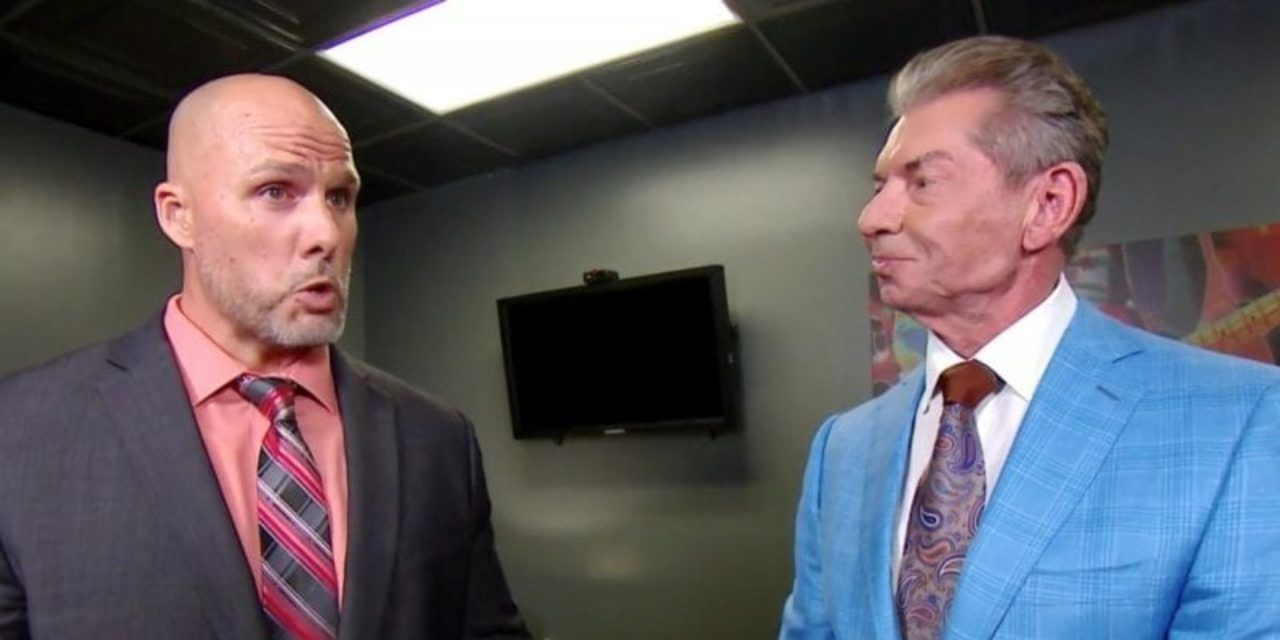 Adam Pearce and Vince McMahon