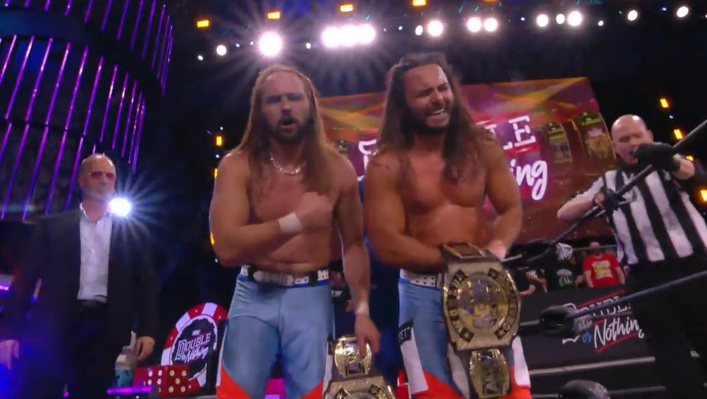 AEW Tag Team Champions The Young Bucks At Double Or Nothing 2021