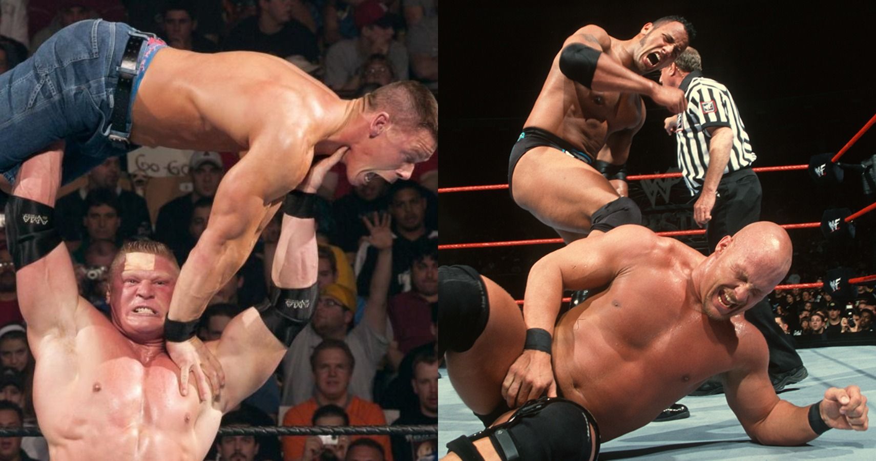 Brock Lesnar Vs John Cena Ruthless Aggression And The Rock Vs Steve Austin Attitude Era