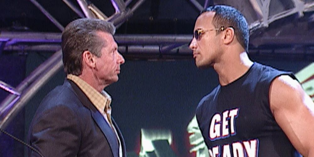 The Rock and Vince McMahon at the WWE Draft