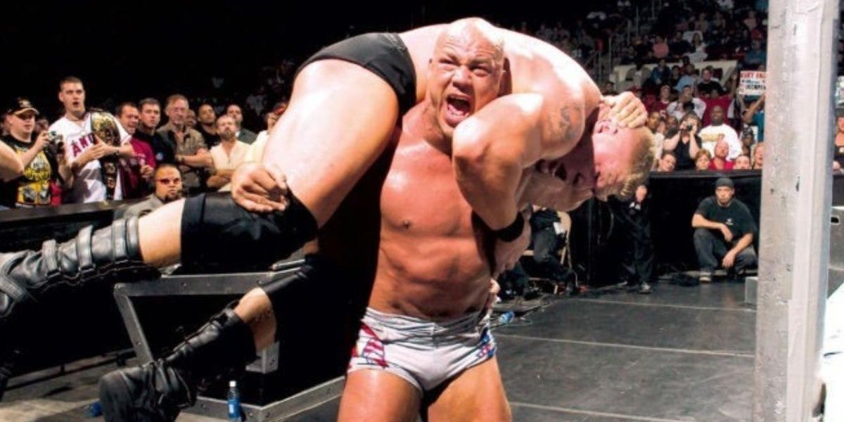 Brock Lesnar Vs. Kurt Angle Iron Man Match
