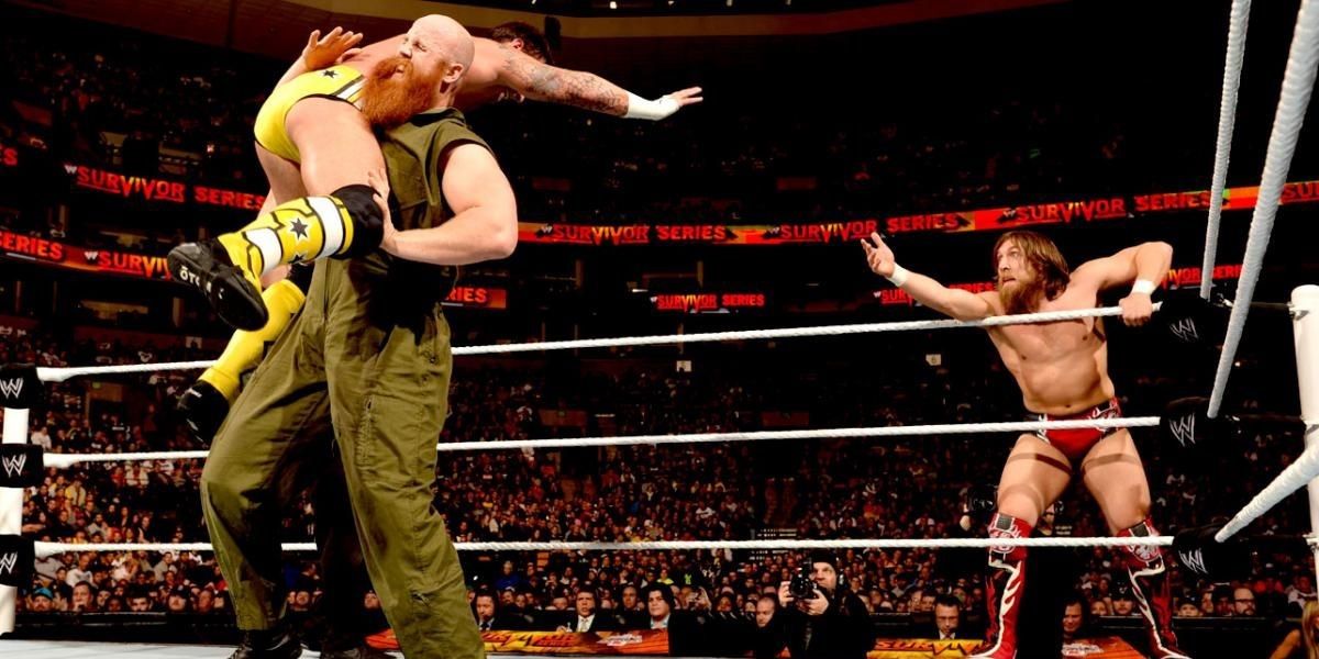 CM Punk and Daniel Bryan vs Rowan