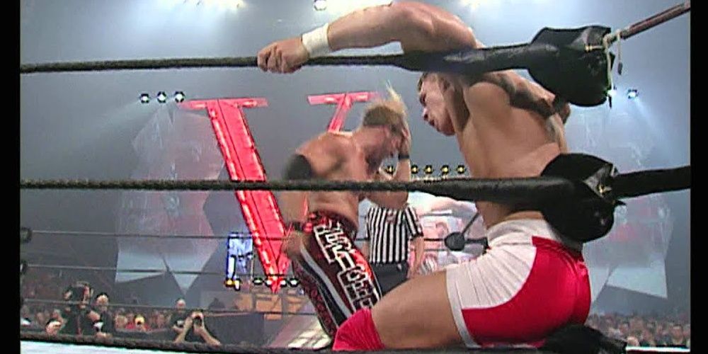Chris Jericho wrestling John Cena 