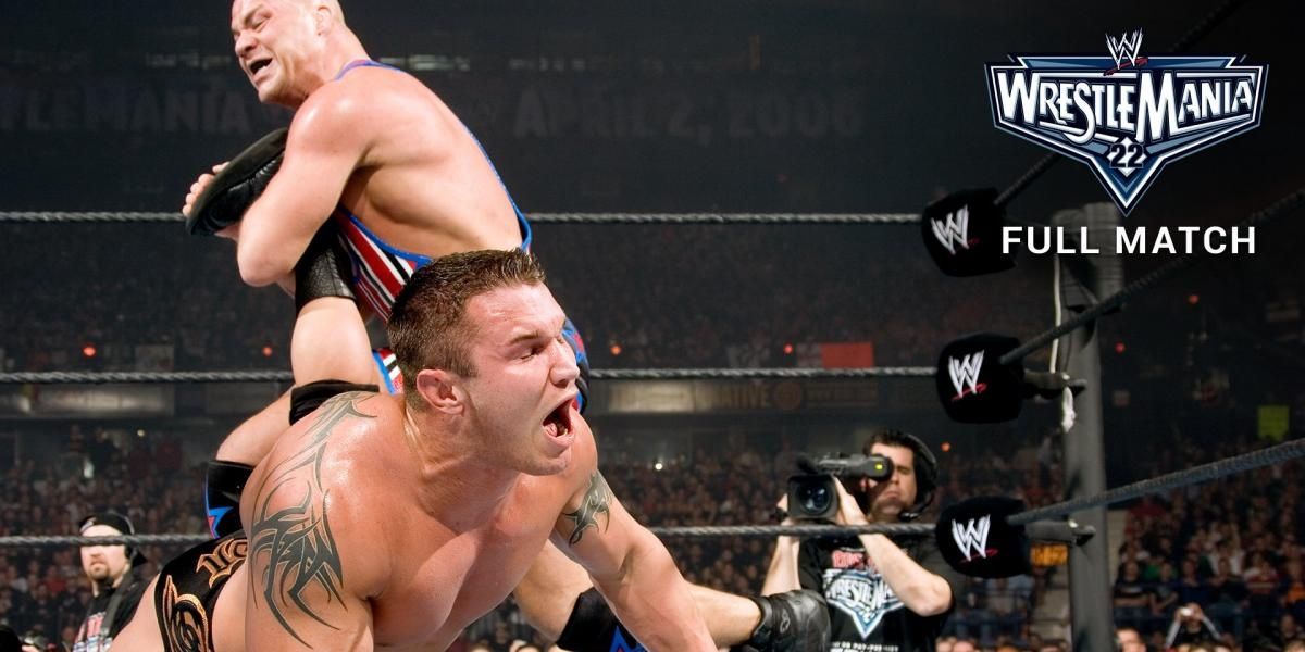 Kurt Angle Ankle lock on Randy Orton