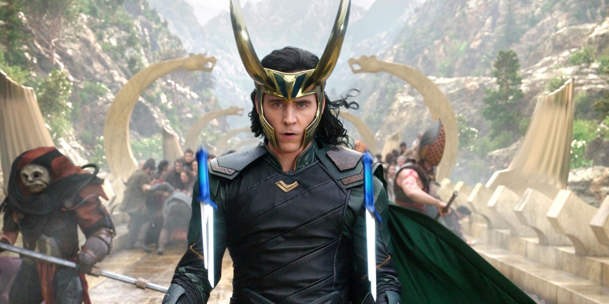 Loki throwing his knives 