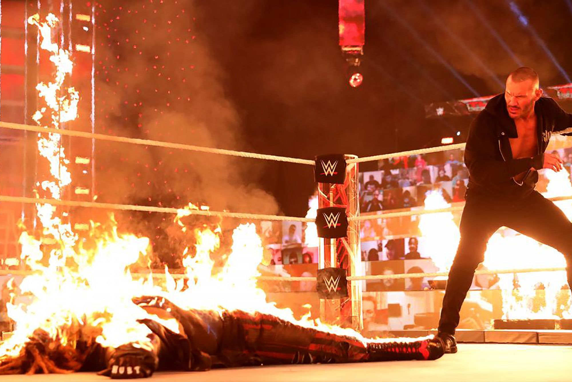 Randy Orton burns Fiend at TLC 2020